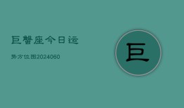 巨蟹座今日运势方位图(20240608)